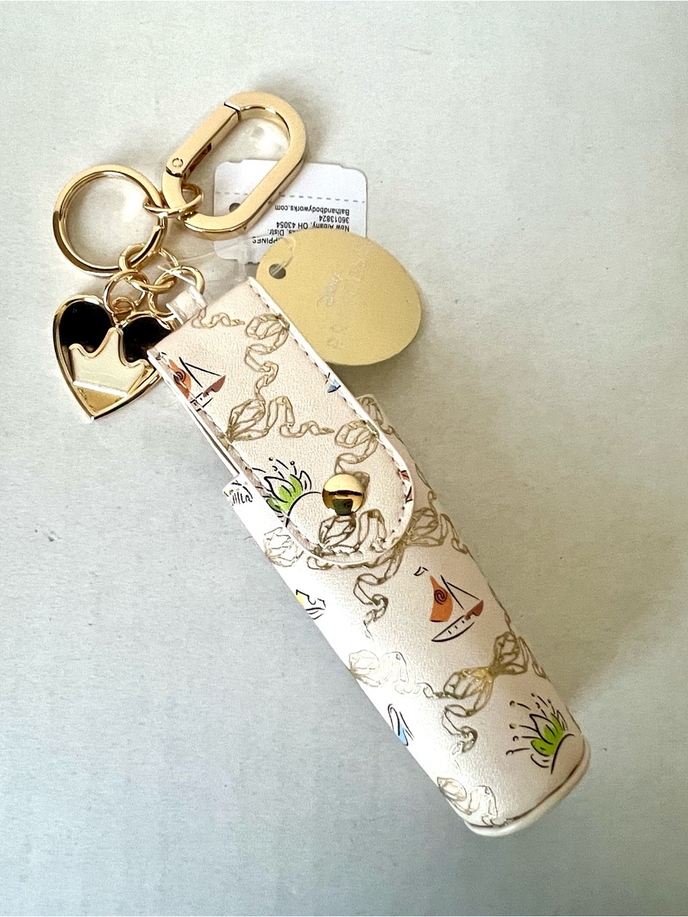 NWT Bath & Body Works Disney Princess Lip Gloss Holder Bag Charm